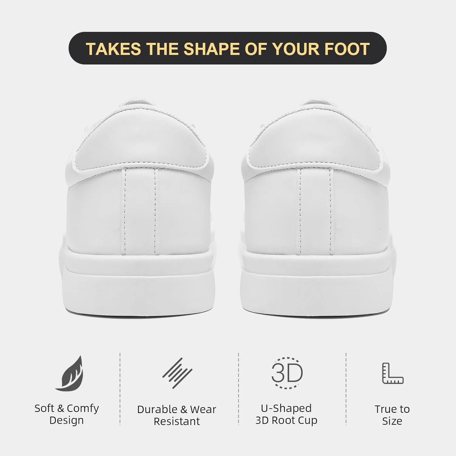 Fashion Sneakers for Men Women, Men’s Black Casual Leather Skate Shoes, Non Slip Comfortable Breathable Tennis Walking Shoes