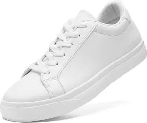 Fashion Sneakers for Men Women, Men’s Black Casual Leather Skate Shoes, Non Slip Comfortable Breathable Tennis Walking Shoes