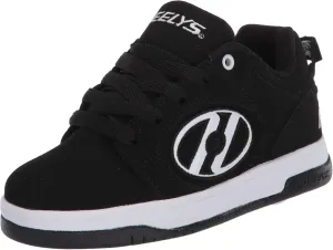 Heelys girls Voyager Tennis Shoe, Black/White, 3 Big Kid US
