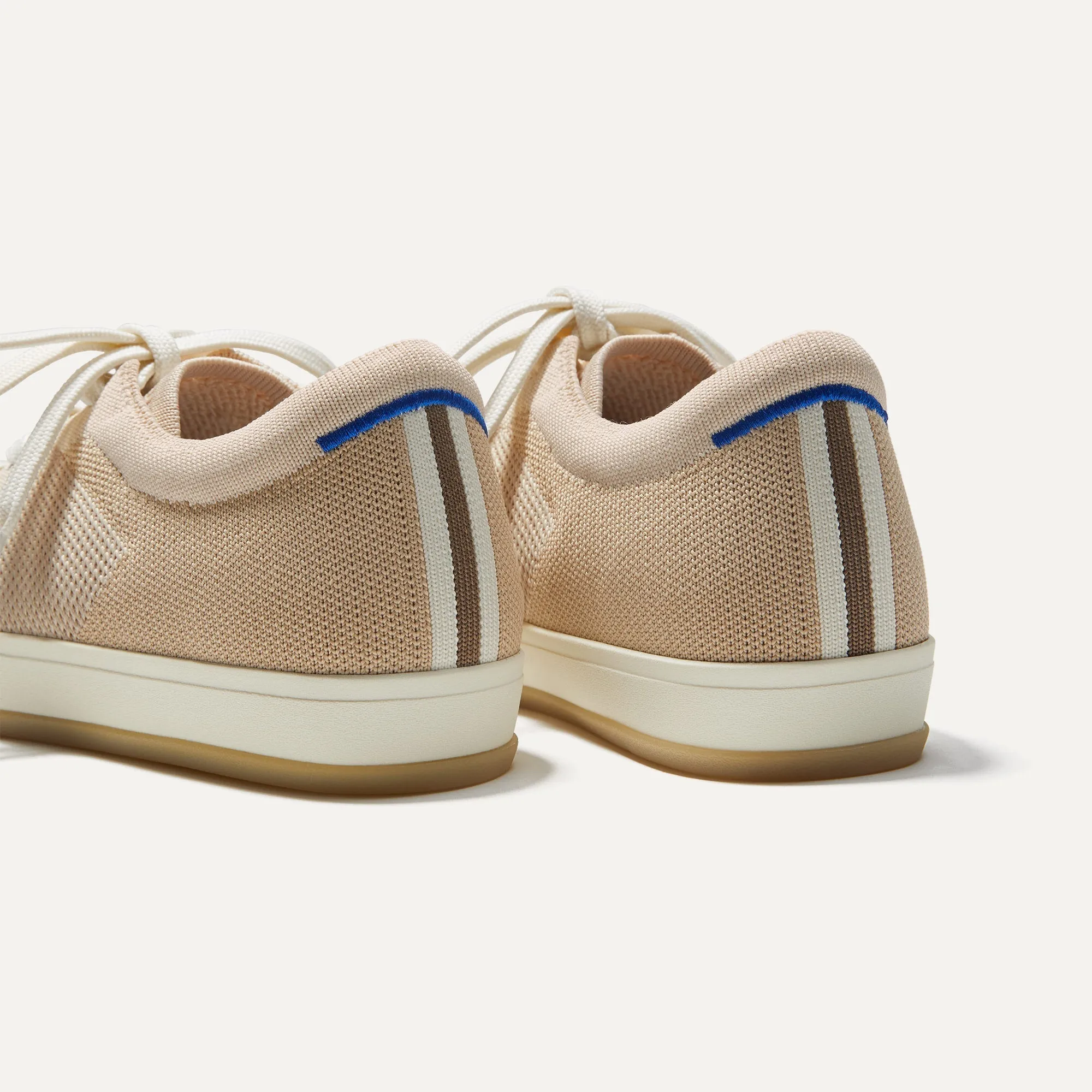 The Lace Up Sneaker - Biscuit