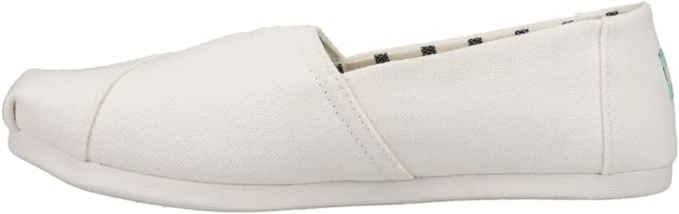 TOMS Womens Alpargata Canvas Slip On Flats Casual - White