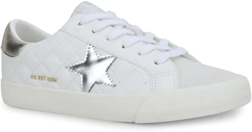 Vintage Havana Womens Grande Metallic Slip On Sneakers Shoes Casual - White